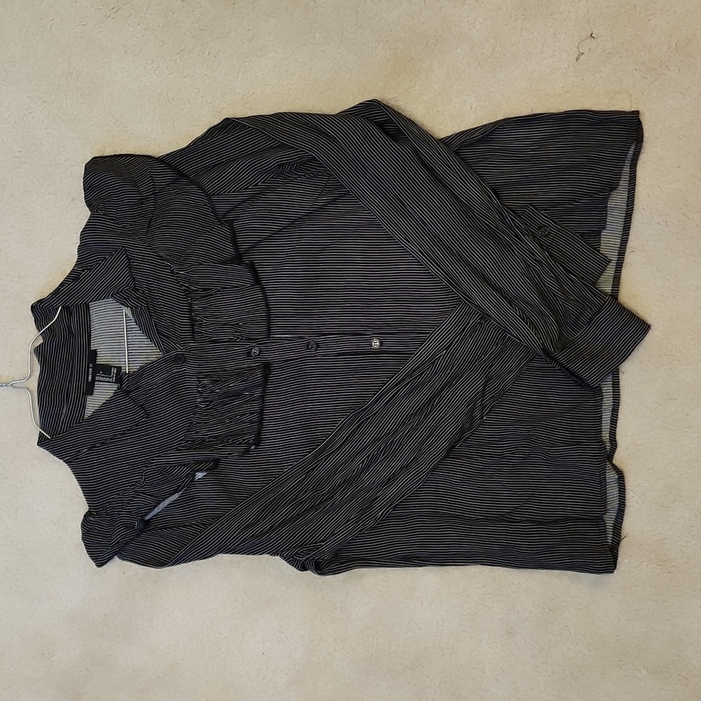 Forever 21 - Ruffled Button Down Striped Blouse